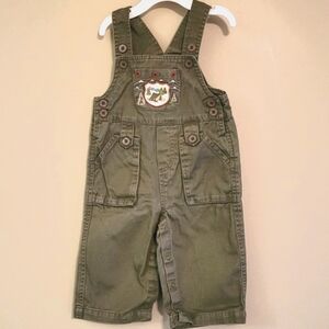 Buster Brown army green overalls